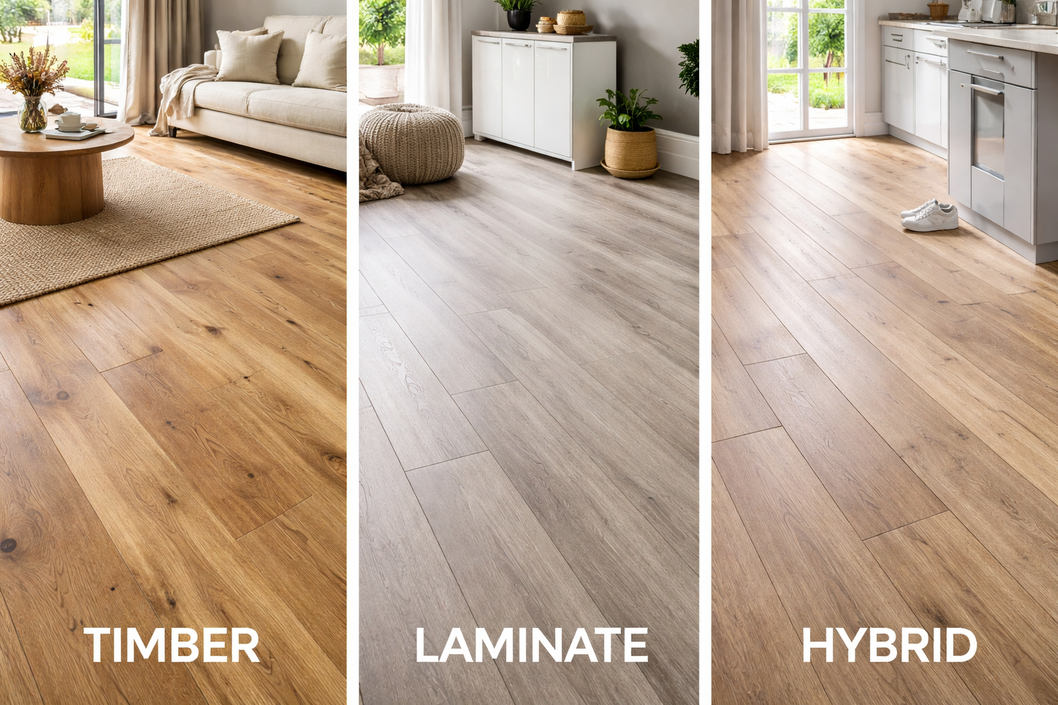 Close-up of premium timber flooring installed in a Melbourne home by Renovaco Group